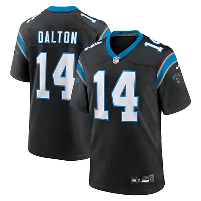 Maillot de match d'équipe Nike Andy Dalton Black Carolina Panthers pour homme