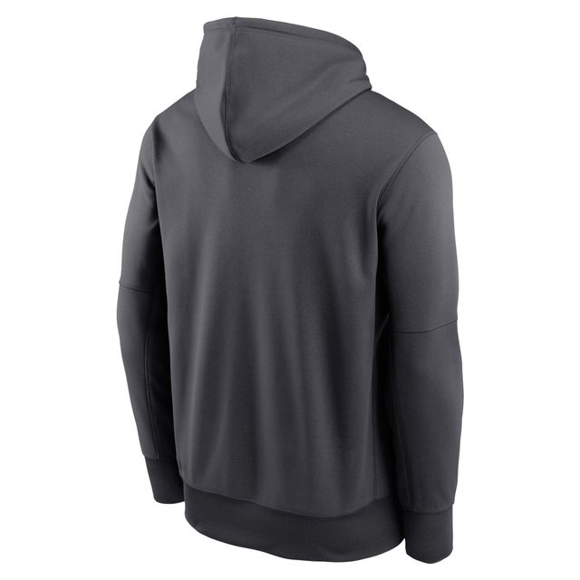 Sweat à capuche fendu avec nom du logo Carolina Panthers Prime Nike anthracite pour homme