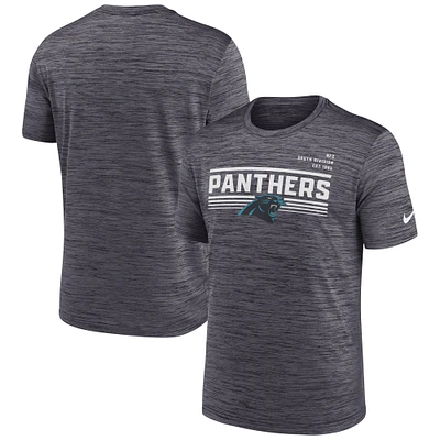 T-shirt Yardline Velocity Performance des Panthers de la Caroline Nike anthracite pour homme