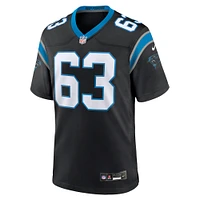 Men's Nike Austin Corbett Black Carolina Panthers Team Game Jersey