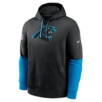 Men's Nike Black Carolina Panthers 2024 Sideline Club Pullover Hoodie