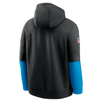 Men's Nike Black Carolina Panthers 2024 Sideline Club Pullover Hoodie