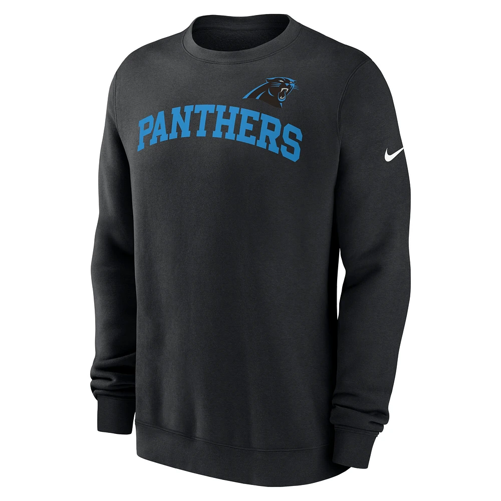 Men's Nike Black Carolina Panthers Club Pullover Sweatshirt