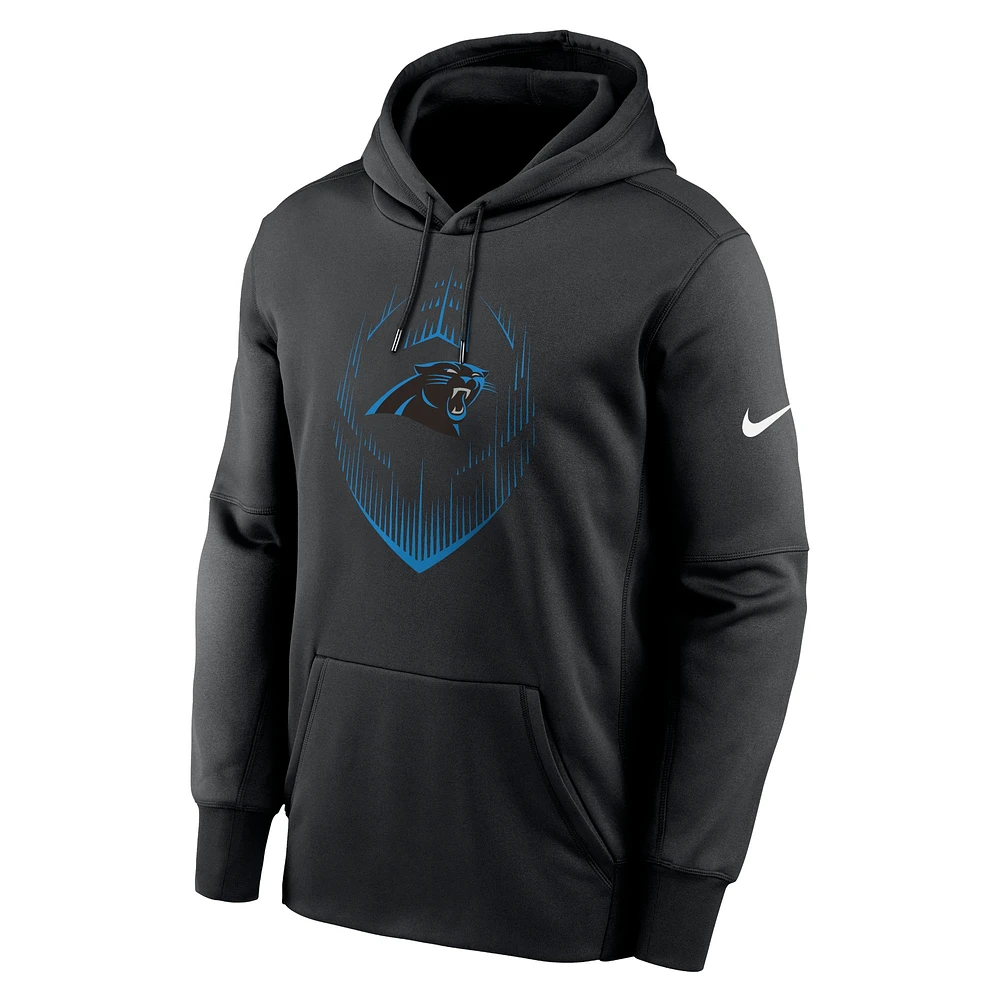 Men's Nike Black Carolina Panthers Icon Performance Pullover Hoodie