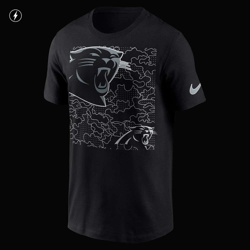 Men's Nike Black Carolina Panthers RFLCTV T-Shirt