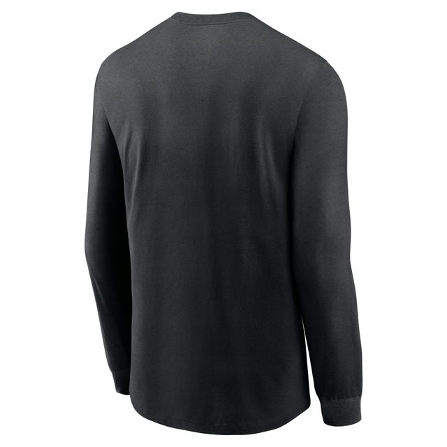 NUT PANT NOIR HOMMES NIKE INFOGRAPH LOCKUP DRI-FIT COTON LONG SLEEVE TEE TEEMENL-S