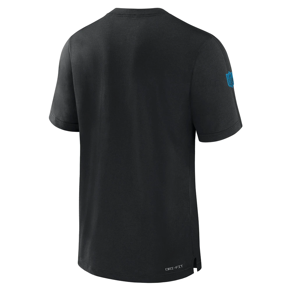 Men's Nike Black Carolina Panthers Sideline Player Performance T-Shirt