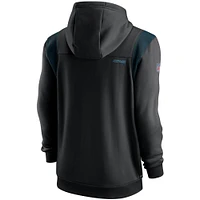 Men's Nike Black Carolina Panthers Sideline Team Performance Full-Zip Hoodie
