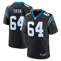 Maillot de match Nike Brett Toth pour hommes, noir, Carolina Panthers