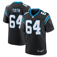 Maillot de match Nike Brett Toth pour hommes, noir, Carolina Panthers