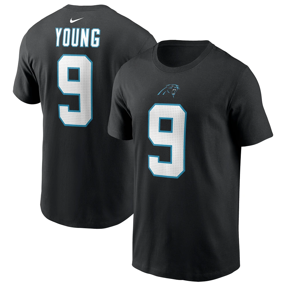 Men's Nike Bryce Young Black Carolina Panthers  Player Name & Number T-Shirt