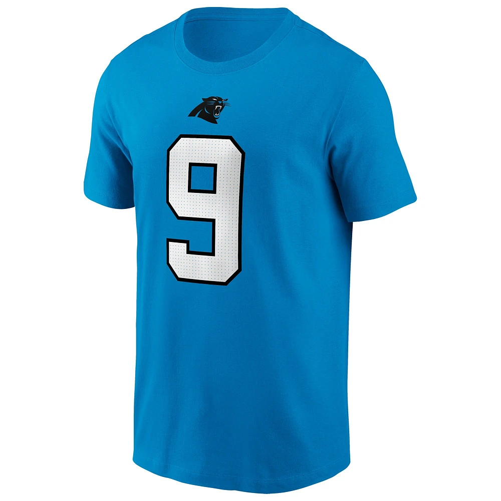 T-shirt Nike Bryce Young Blue pour homme avec nom et numéro de joueur des Carolina Panthers