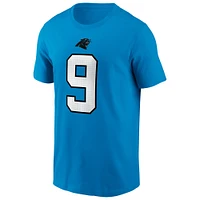 T-shirt Nike Bryce Young Blue pour homme avec nom et numéro de joueur des Carolina Panthers