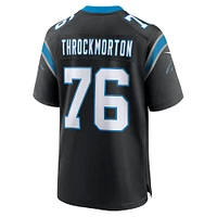 Men's Nike Calvin Throckmorton  Black Carolina Panthers Team Game Jersey