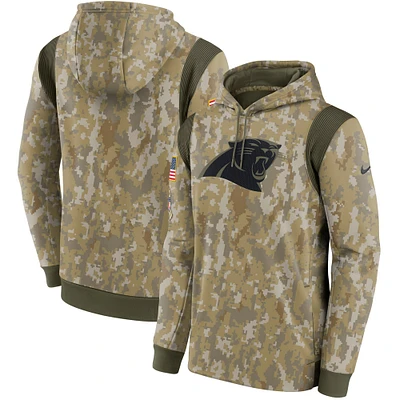 Men's Nike Camo Carolina Panthers 2021 Salute To Service - Therma Performance Pullover Hoodie