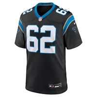 Men's Nike Chandler Zavala  Black Carolina Panthers Game Jersey