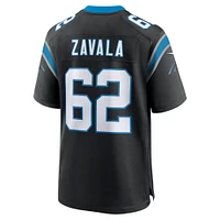 Men's Nike Chandler Zavala  Black Carolina Panthers Game Jersey
