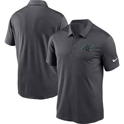 Men's Nike Charcoal Carolina Panthers Fan Gear Franchise Heat-Sealed Graphic Team Polo