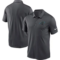 Men's Nike Charcoal Carolina Panthers Fan Gear Franchise Heat-Sealed Graphic Team Polo