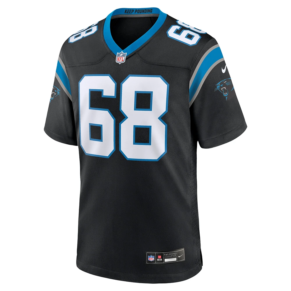 Men's Nike Damien Lewis  Black Carolina Panthers Game Jersey