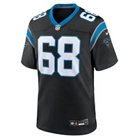 Men's Nike Damien Lewis  Black Carolina Panthers Game Jersey