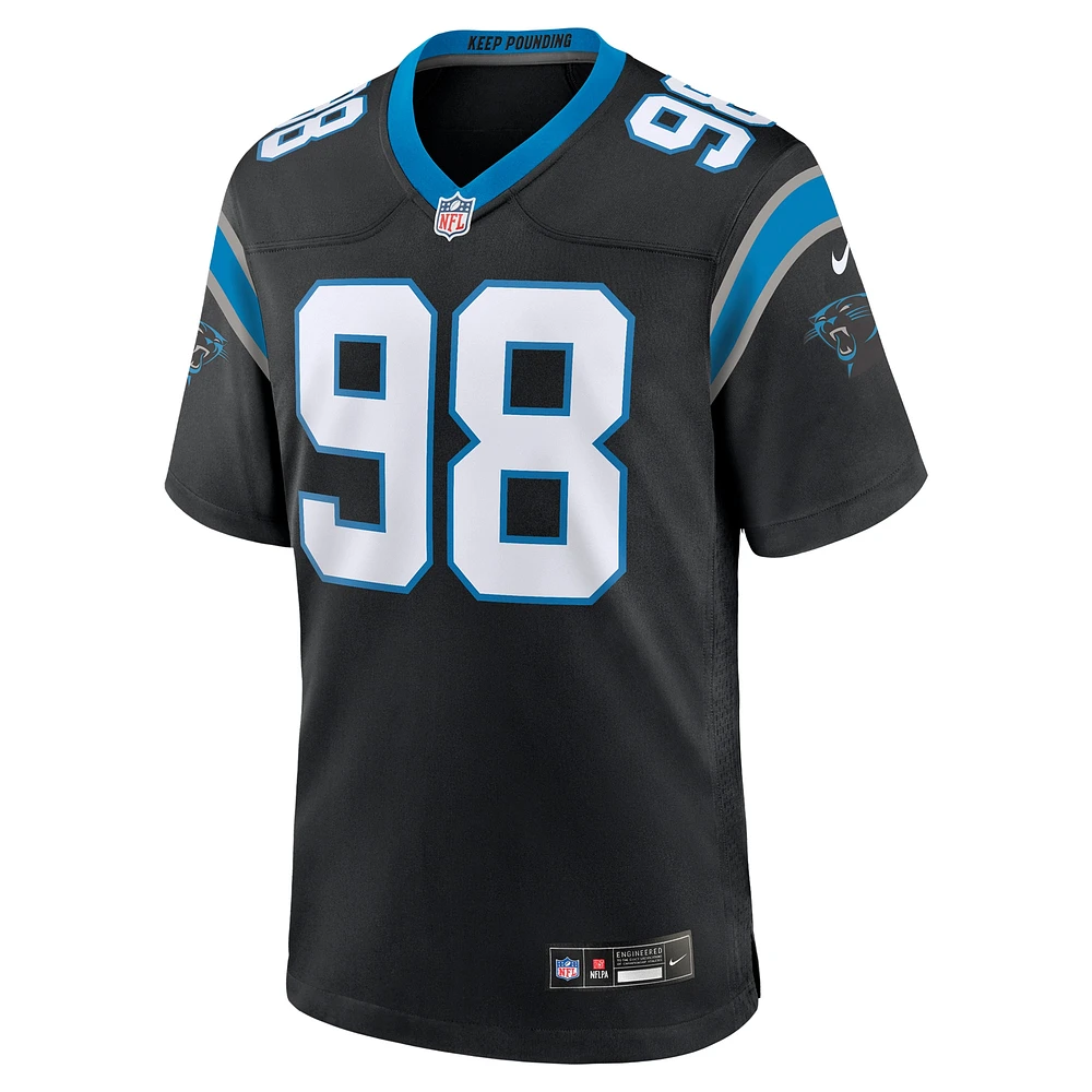 Men's Nike D.J. Wonnum  Black Carolina Panthers Game Jersey