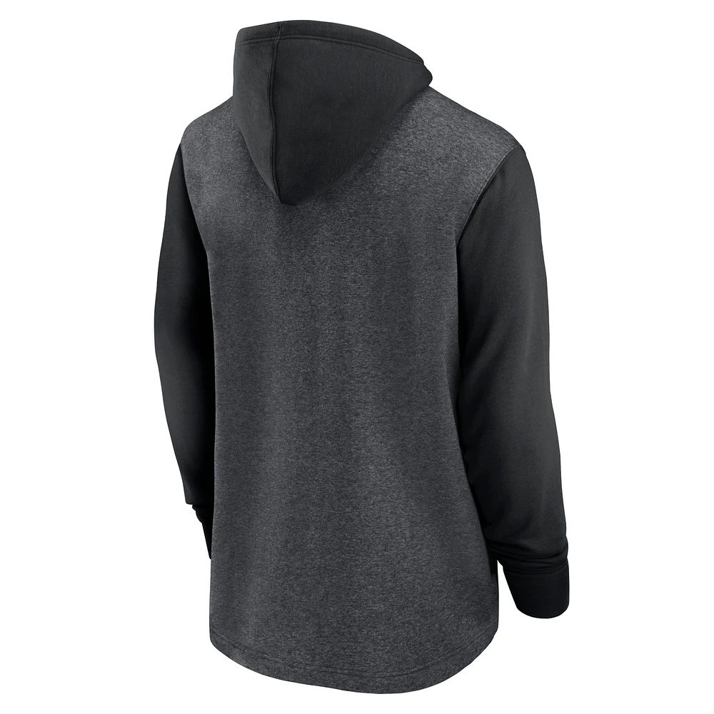Chandail à capuchon Surrey Legacy des Panthers de la Caroline chiné/noir Nike pour homme