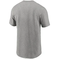 T-shirt à logo principal des Carolina Panthers Nike pour homme, gris chiné