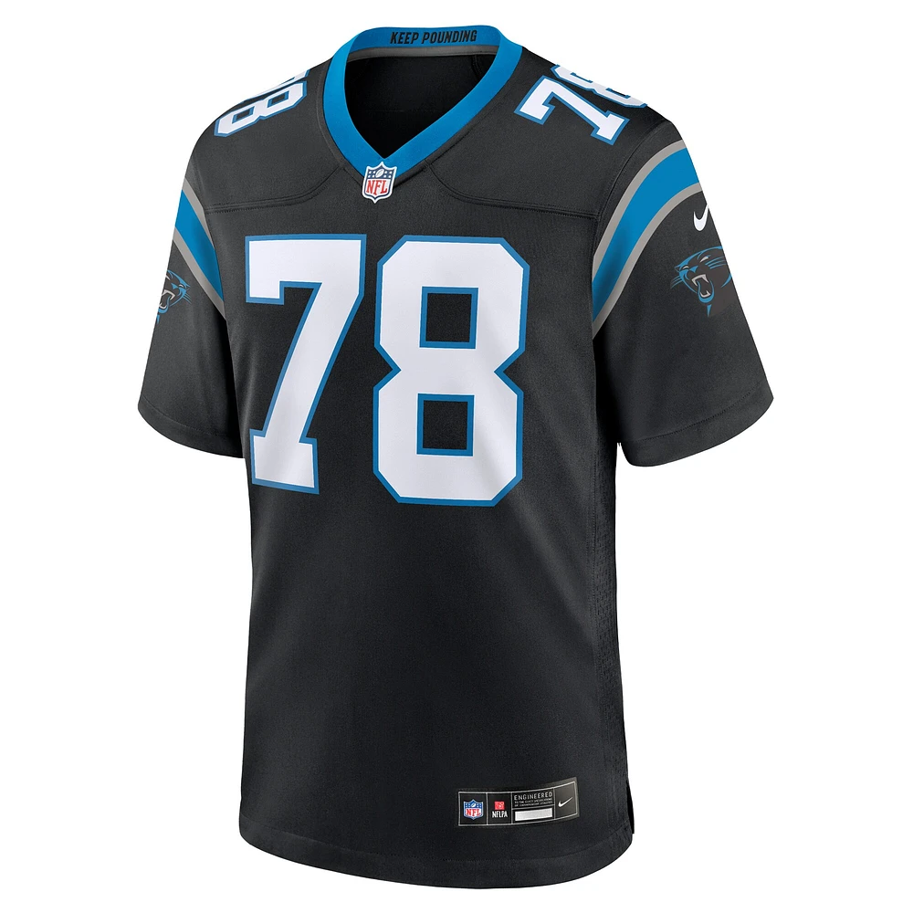 Men's Nike Jayden Peevy  Black Carolina Panthers Game Jersey