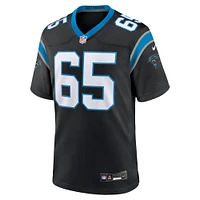 Men's Nike J.D. DiRenzo  Black Carolina Panthers Game Jersey