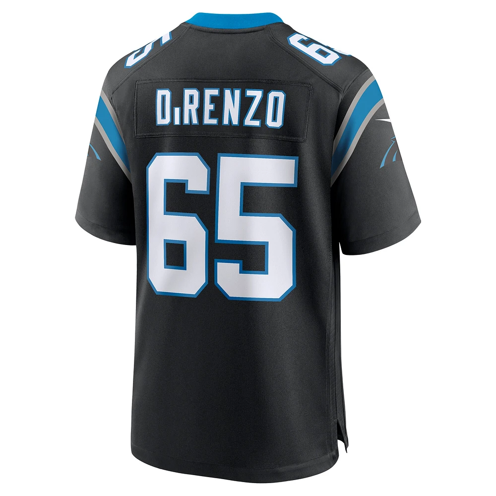 Men's Nike J.D. DiRenzo  Black Carolina Panthers Game Jersey