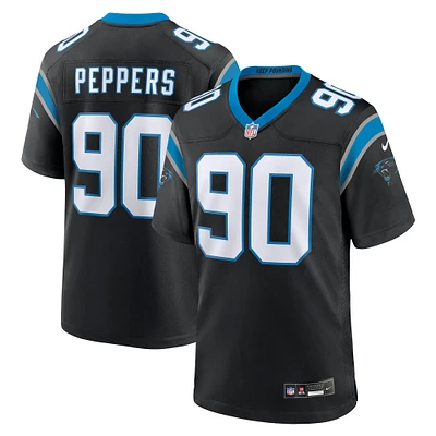 Maillot de match joueur retraité Nike Julius Peppers pour hommes, noir, Carolina Panthers