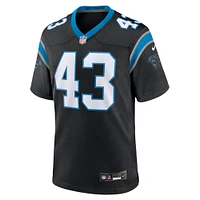 Men's Nike Luiji Vilain  Black Carolina Panthers Game Jersey