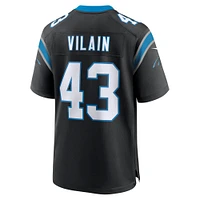 Men's Nike Luiji Vilain  Black Carolina Panthers Game Jersey