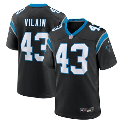 Maillot de match Nike Luiji Vilain pour hommes, noir, Carolina Panthers