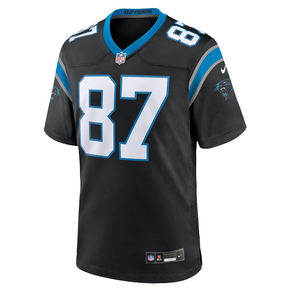 Maillot de match Nike Matt Landers pour hommes, noir, Carolina Panthers