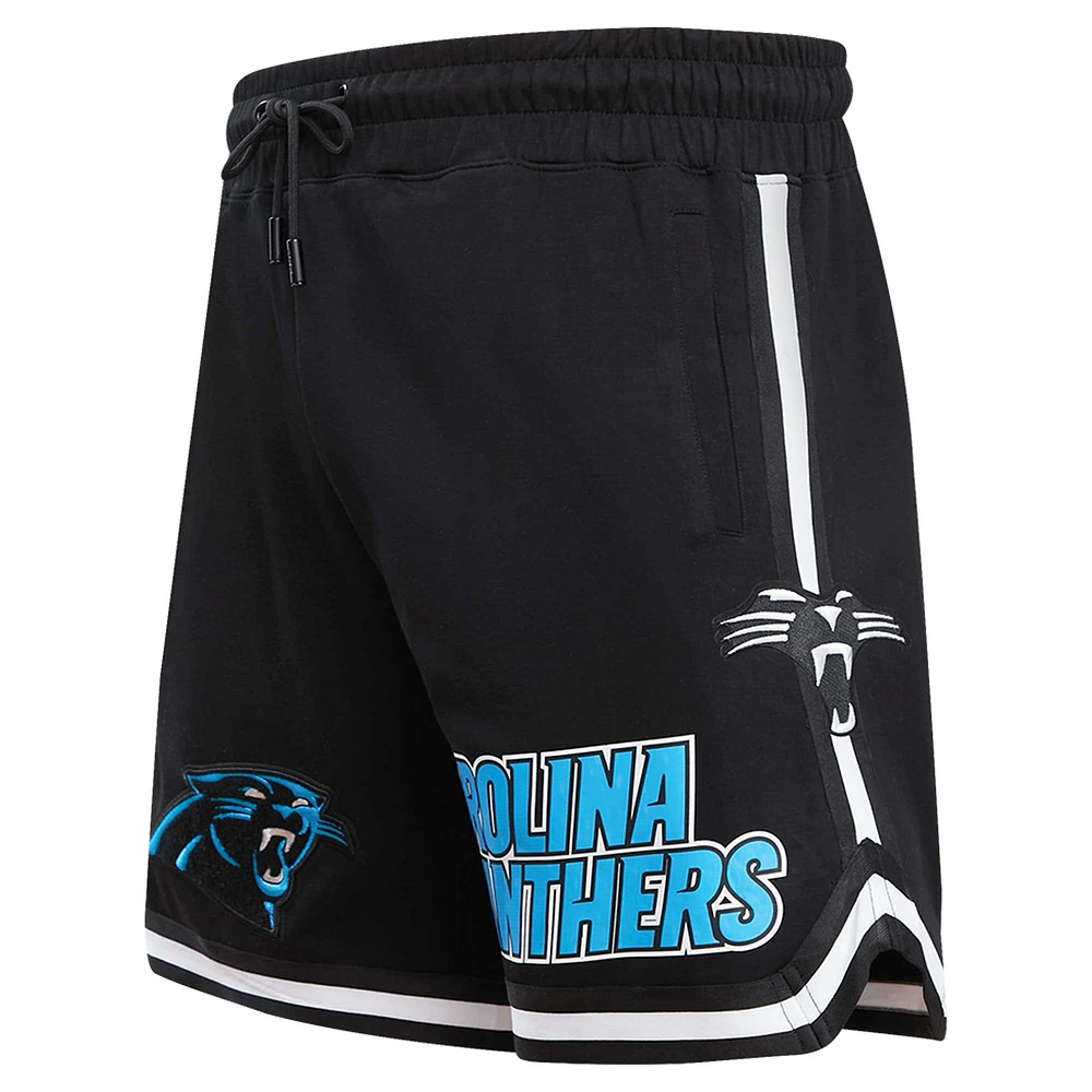 Men's Pro Standard Black Carolina Panthers Classic Chenille Shorts