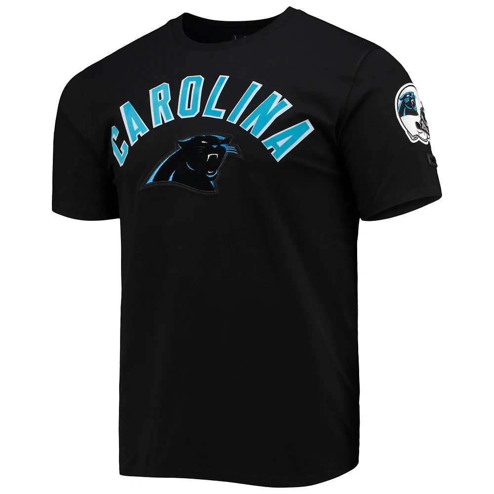 Men's Pro Standard Black Carolina Panthers Team Classic Bristle Slim-Fit T-Shirt