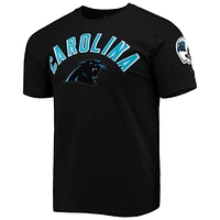 Men's Pro Standard Black Carolina Panthers Team Classic Bristle Slim-Fit T-Shirt