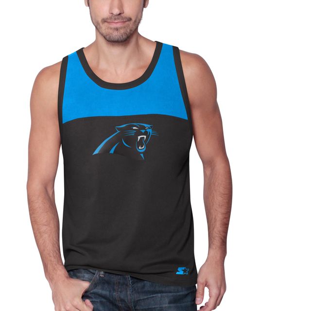 Mode Starter noir/bleu Carolina Panthers Touchdown pour homme - Débardeur