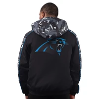 Men's Starter  Black Carolina Panthers Thursday Night Gridiron Full-Zip Jacket