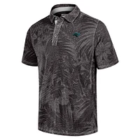Men's Tommy Bahama Black Carolina Panthers Big & Tall Santiago Paradise Polo