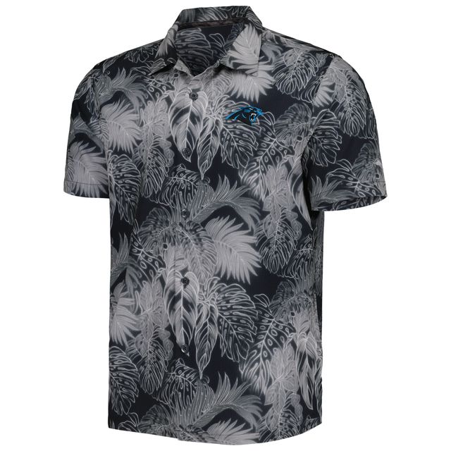 Chemise boutonnée Camp IslandZone Tommy Bahama Black Carolina Panthers Coast pour homme