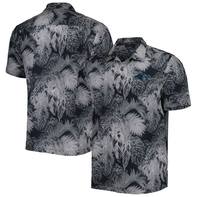 Chemise boutonnée Camp IslandZone Tommy Bahama Black Carolina Panthers Coast pour homme