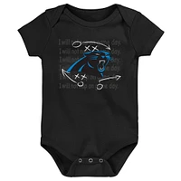 Newborn & Infant Carolina Panthers Team Starter 3-Pack Bodysuit Set