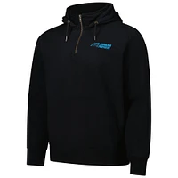 Unisex Dunbrooke  Black Carolina Panthers Defender Quarter-Zip Hoodie