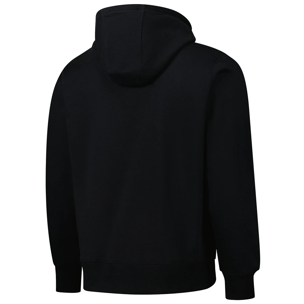 Unisex Dunbrooke  Black Carolina Panthers Defender Quarter-Zip Hoodie