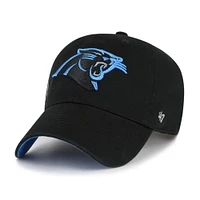 Women's '47  Black Carolina Panthers Confetti Icon Clean Up Adjustable Hat