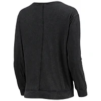 Women's '47 Black Carolina Panthers Gamma Long Sleeve V-Neck T-Shirt