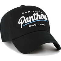 Women's '47 Black Carolina Panthers Sidney Clean Up Adjustable Hat